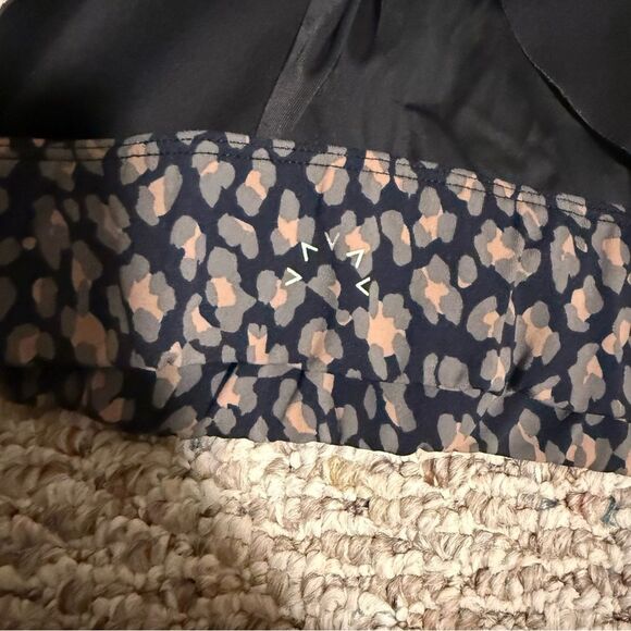 Varley Blue Brown Night Fall Cheetah Sherman Workout Sports Bra Size Small - Picture 4 of 7